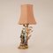 Mid-Century Italian Hollywood Regency Peacock Table Lamp in Bronze and Porcelain 12