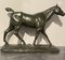 M. de Mathelin, Pferd zu Fuß in Bronze mit grüner Patina, 1900er 1
