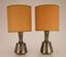 French Art Deco Geometric Table Lamps in Enamel on Copper by Camille Faure, 18th Century, Set of 2 1