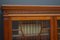 Spätviktorianisches Glasiertes Bücherregal aus Nussholz 11