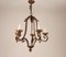 French Art Deco Wrought Iron Chandelier by Gilbert Poillerat 1