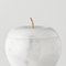 White Carrara Marble and Brass Mirror Apple Box, Image 2