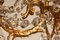 Französischer Napoleonischer Perlen Kronleuchter mit 6 Leuchten aus Quecksilber Bronze & Baccarat Kristallglas 2