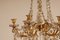 Französischer Napoleonischer Perlen Kronleuchter mit 6 Leuchten aus Quecksilber Bronze & Baccarat Kristallglas 10
