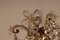 Französischer Napoleonischer Perlen Kronleuchter mit 6 Leuchten aus Quecksilber Bronze & Baccarat Kristallglas 3