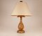 Lampada da tavolo Hollywood Regency in legno dorato di Maison Jansen, anni '40, Immagine 1