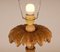 Lámpara de mesa Hollywood Regency en forma de piña de madera dorada de Maison Jansen, años 40, Imagen 4