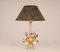 Italian Hollywood Regency Table Lamp in Gilt Brass with Clear Crystal Flowers from Banci Firenze, 1970s 6