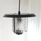 French Industrial Black Aluminum and Glass Ceiling Lantern, 1960s 3
