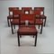 Cognac Leather & Wenge Dining Chairs from 't Spectrum, 1960s, Set of 6, Image 1