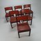 Cognac Leather & Wenge Dining Chairs from 't Spectrum, 1960s, Set of 6 9