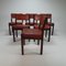 Cognac Leather & Wenge Dining Chairs from 't Spectrum, 1960s, Set of 6 3