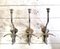 Vintage Coat Hooks in Nickel-Plated Brass, Set of 7, Image 7