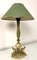 Vintage Lamp in Marble with Brass Dolphins, 1960s, Image 1