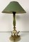 Vintage Lamp in Marble with Brass Dolphins, 1960s 5