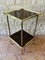 Vintage Formica and Brass Side Table with 2 Shelves, 1970s 7