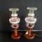 Art Nouveau Style Portuguese Wooden and Glass Table Lamp, 1990s, Set of 2, Image 3