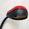 Russian Industrial Style Red & Black Metal & Acrylic Gooseneck Plug-in Wall Lamp, 1990s 3