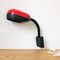 Russian Industrial Style Red & Black Metal & Acrylic Gooseneck Plug-in Wall Lamp, 1990s 1