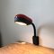 Russian Industrial Style Red & Black Metal & Acrylic Gooseneck Plug-in Wall Lamp, 1990s 2