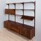Danish 3-Bay Modular Wall Unit in Rosewood with 4 Cabinets & Display Shelf by Poul Cadovius for Cado, 1960s 6