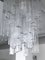 Lámpara de araña vintage grande de cristal de Murano transparente de Mazzega, años 70, Imagen 9