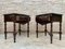 Early 20th Century Spanish Chestnut Nightstands with Drawer and Metal Hardware, Set of 2 13