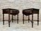 Early 20th Century Spanish Chestnut Nightstands with Drawer and Metal Hardware, Set of 2, Image 13