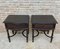 Early 20th Century Spanish Chestnut Nightstands with Drawer and Metal Hardware, Set of 2 10