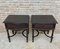Early 20th Century Spanish Chestnut Nightstands with Drawer and Metal Hardware, Set of 2, Image 10