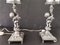 Art Nouveau or Rococo Murano Glass & Chrome Table Lamps with Statues, 1950s, Set of 2 4