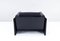 Black Leather Simone Armchair by Dino Gavina for Studio Simon, Image 7