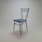 Mid-Century Blue Lacquered Wire Chair, 1950s, Image 2