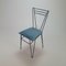 Mid-Century Blue Lacquered Wire Chair, 1950s 3