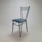 Mid-Century Blue Lacquered Wire Chair, 1950s 1