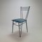 Mid-Century Blue Lacquered Wire Chair, 1950s, Image 1