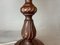 Rustikale portugiesische Tischlampe aus geschnitztem Holz 5