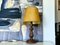 Lampada da tavolo portoghese rustica in legno intagliato, Immagine 2