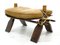 Vintage Camel Saddle Stool, 1970s, Image 2