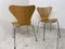 Vintage 3107 Dining Chairs by Arne Jacobsen for Fritz Hansen, Set of 2 2