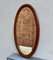 Antique Edwardian Oval Wall Mirror in Inlaid Walnut, 1910s, Image 2