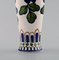 Handbemalte Fayence Vase mit floralen Motiven von Alumina 5