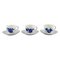 Blue Flower Braided Coffee Cups with Saucers from Royal Copenhagen, 1950s, Set of 6 1