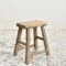 Antique Rustic Elm Stool, Image 1