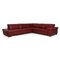 Red Leather Corner Sofa from Ewald Schillig 1