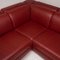 Red Leather Corner Sofa from Ewald Schillig 5