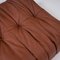 Sofá modular Togo de cuero marrón de Michel Ducaroy para Ligne Roset. Juego de 4, Imagen 12