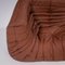 Brown Leather Modular Togo Sofa by Michel Ducaroy for Ligne Roset, Set of 4 4