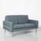 Blue Two-Seater Sofa in Knoll Parallel Bar Style 1