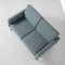 Blue Two-Seater Sofa in Knoll Parallel Bar Style 6